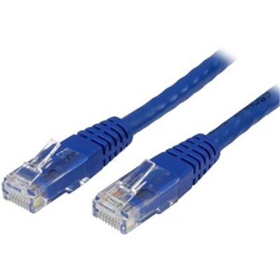 This 10ft Molded Cat 6 UTP Patch Cable is ETL verified to meet or exceed Category 6 performance standards and features a durable blue jacket that simplifies departmental color coding and offers rugged flexibility for Ethernet network connections.