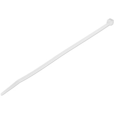 100 PK LG 8" White Cable Ties