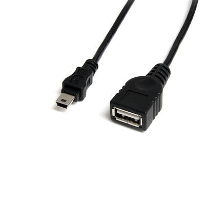 1 ft Mini USB 2.0 Cable  USB A to Mini B FM.