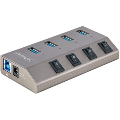 4-pt USB Hub w-On-Off Switches