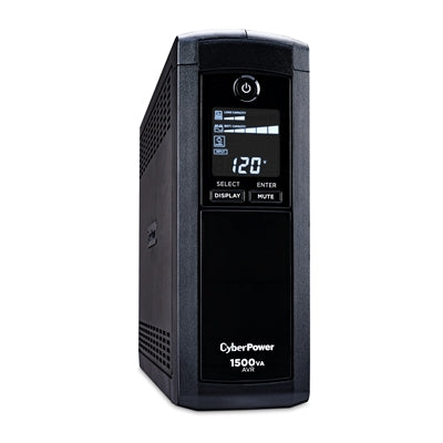 1500VA-900W Mini-tower AVR UPS - 12 Outlets, LCD, Serial-USB, 3 Yr Warranty