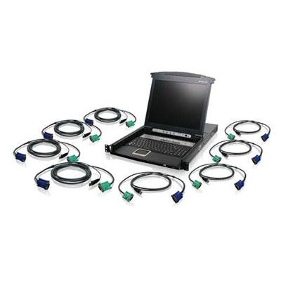 8 Port 17" LCD KVM w USB Cable