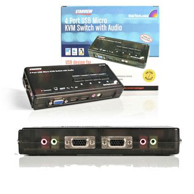 4Pt USB KVM Switch and  Audio