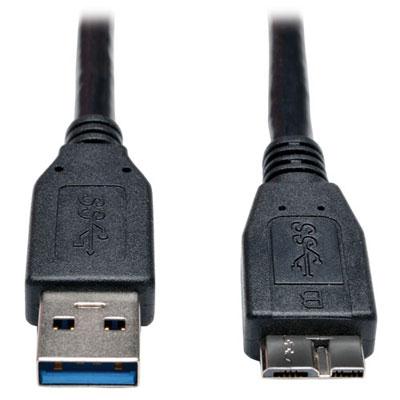 3ft USB 3.0 SuperSpeed Device Cable A to Micro-B M-M Black 3'