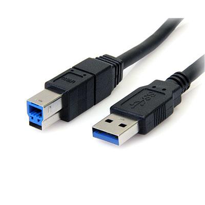 6' Black USB 3 Cable AB MM
